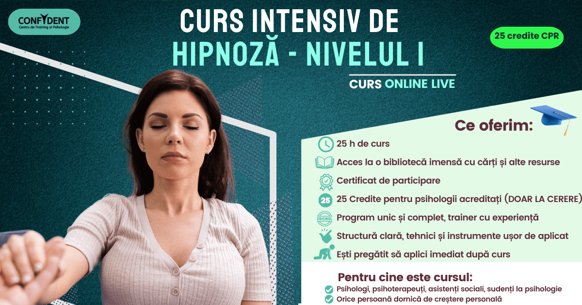 Curs 25 credite CPR – HIPNOZĂ – Nivelul 1, curs intensiv