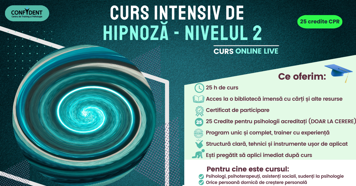 Curs 25 credite CPR – HIPNOZĂ – Nivelul 2 AVANSAT- curs intensiv