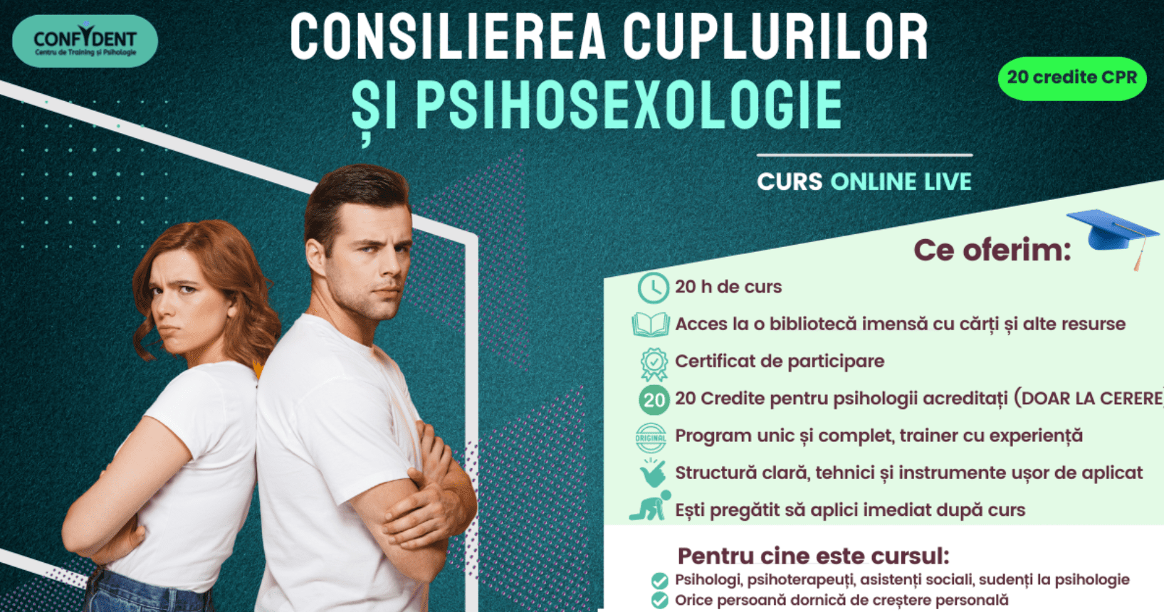 CONSILIEREA CUPLURILOR ȘI PSIHOSEXOLOGIE – ONLINE