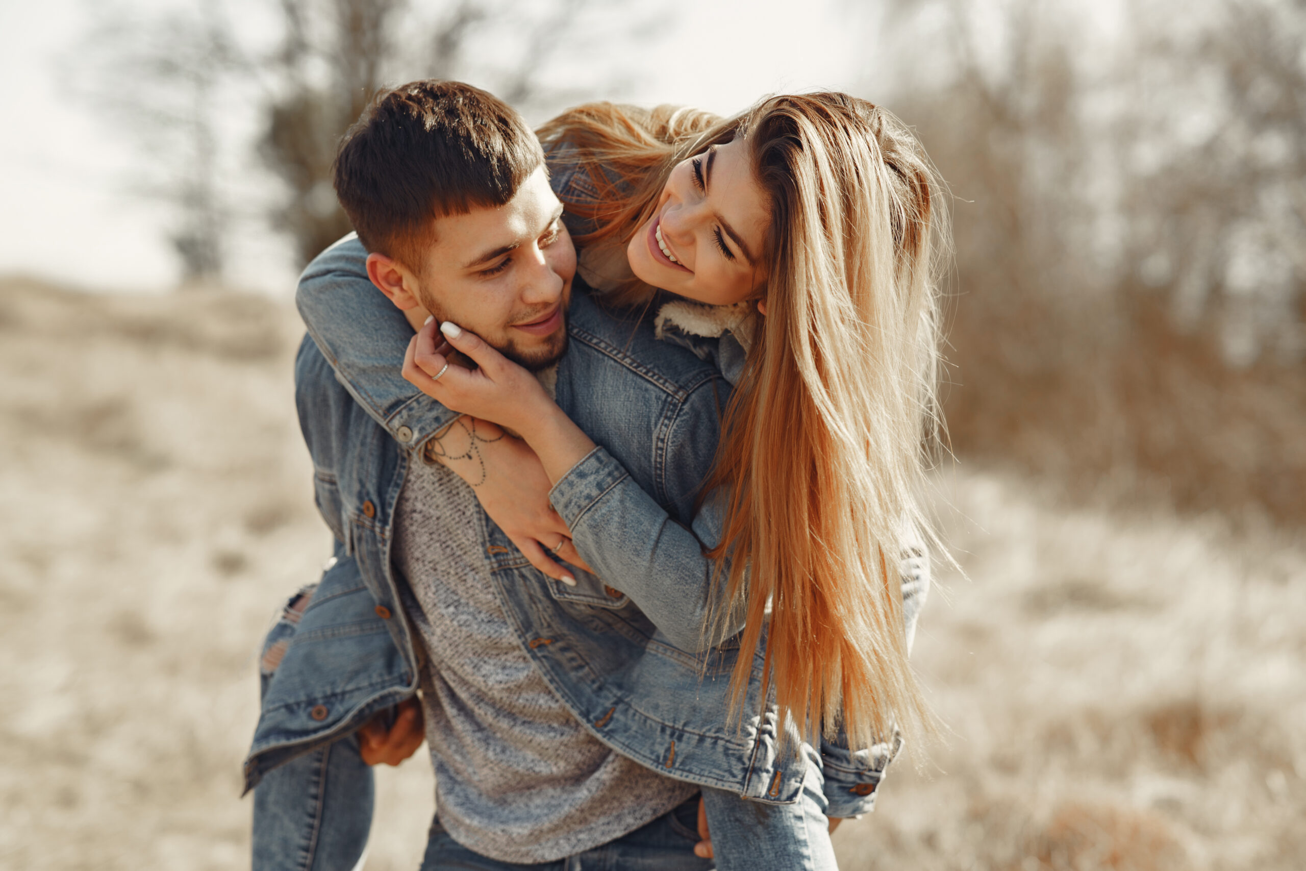 Cute Couple Jeans Clothes Spring Field Scaled