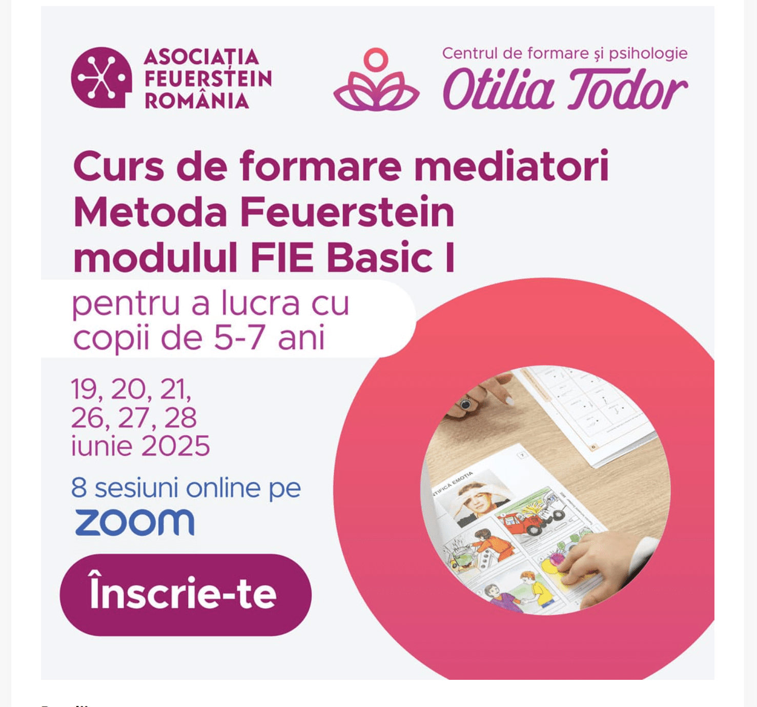Curs de formare în Metoda Feuerstein, Basic I