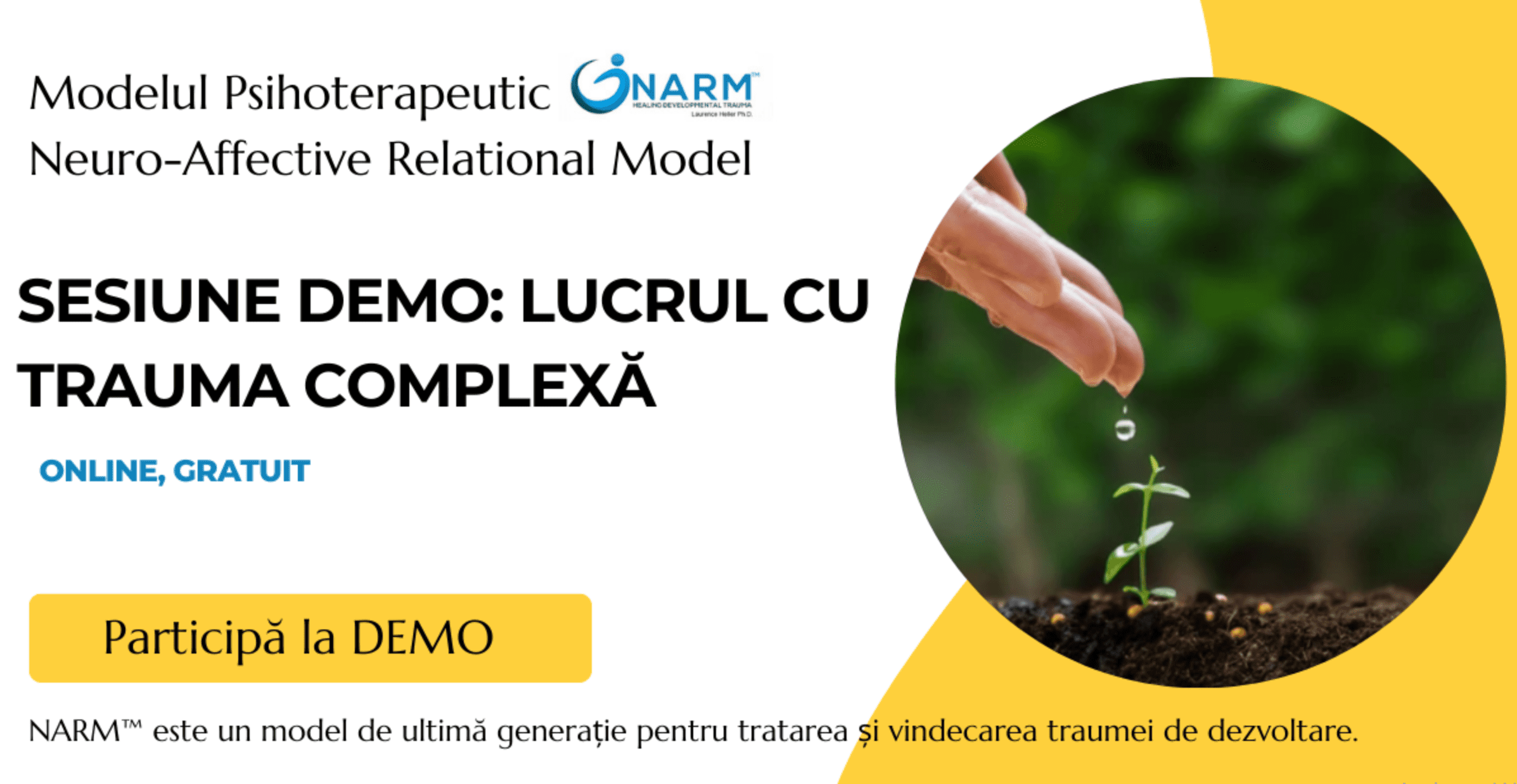 Lucrul cu trauma complexă în cabinet: Te invităm la o sesiune DEMO NARM gratuită!