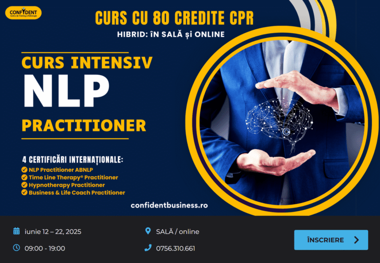 Curs 80 credite CPR – NLP PRACTITIONER curs intensiv certificat ABNLP/TLT/ABHNLP
