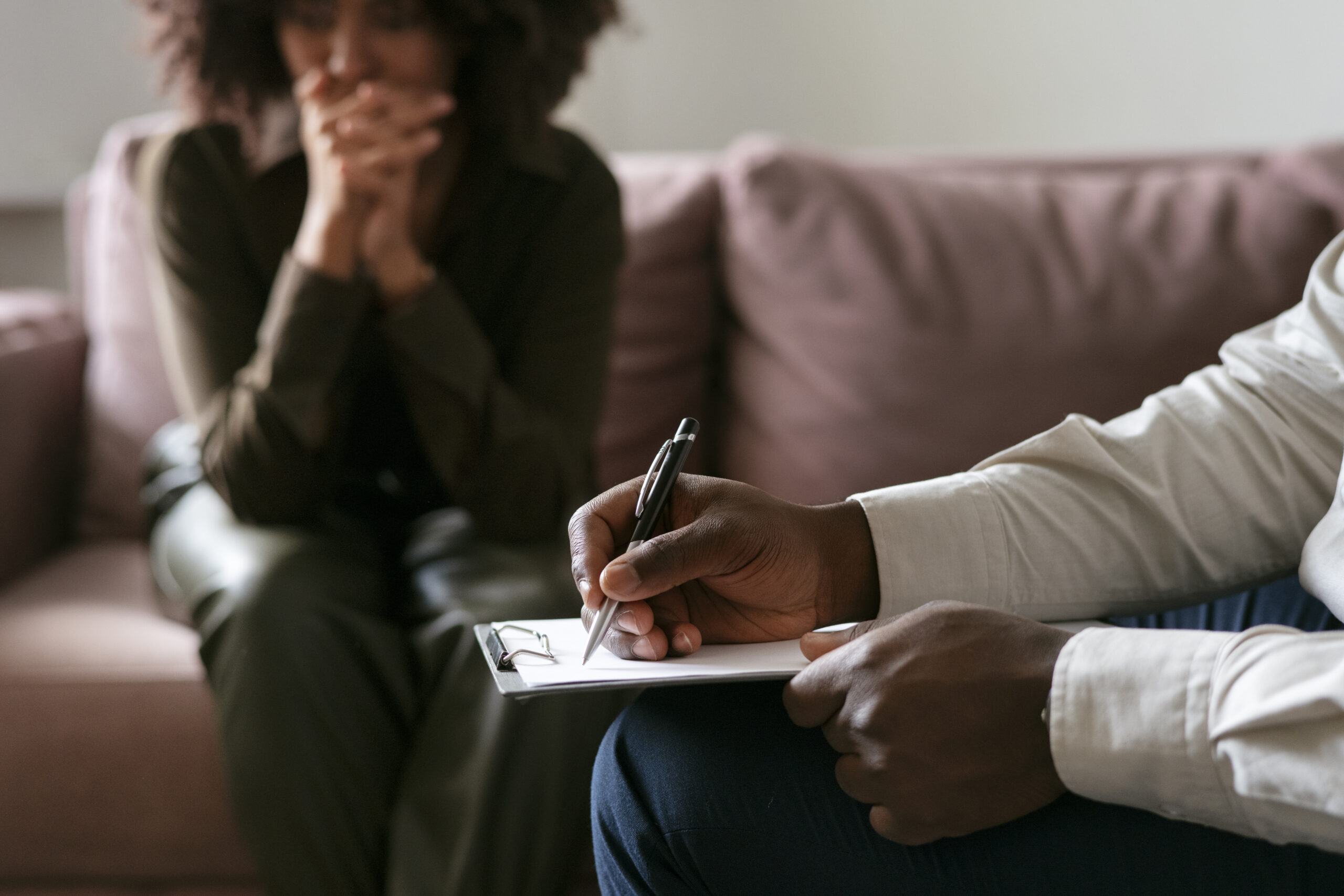 Person Sharing Feelings Emotions Therapy Session Scaled
