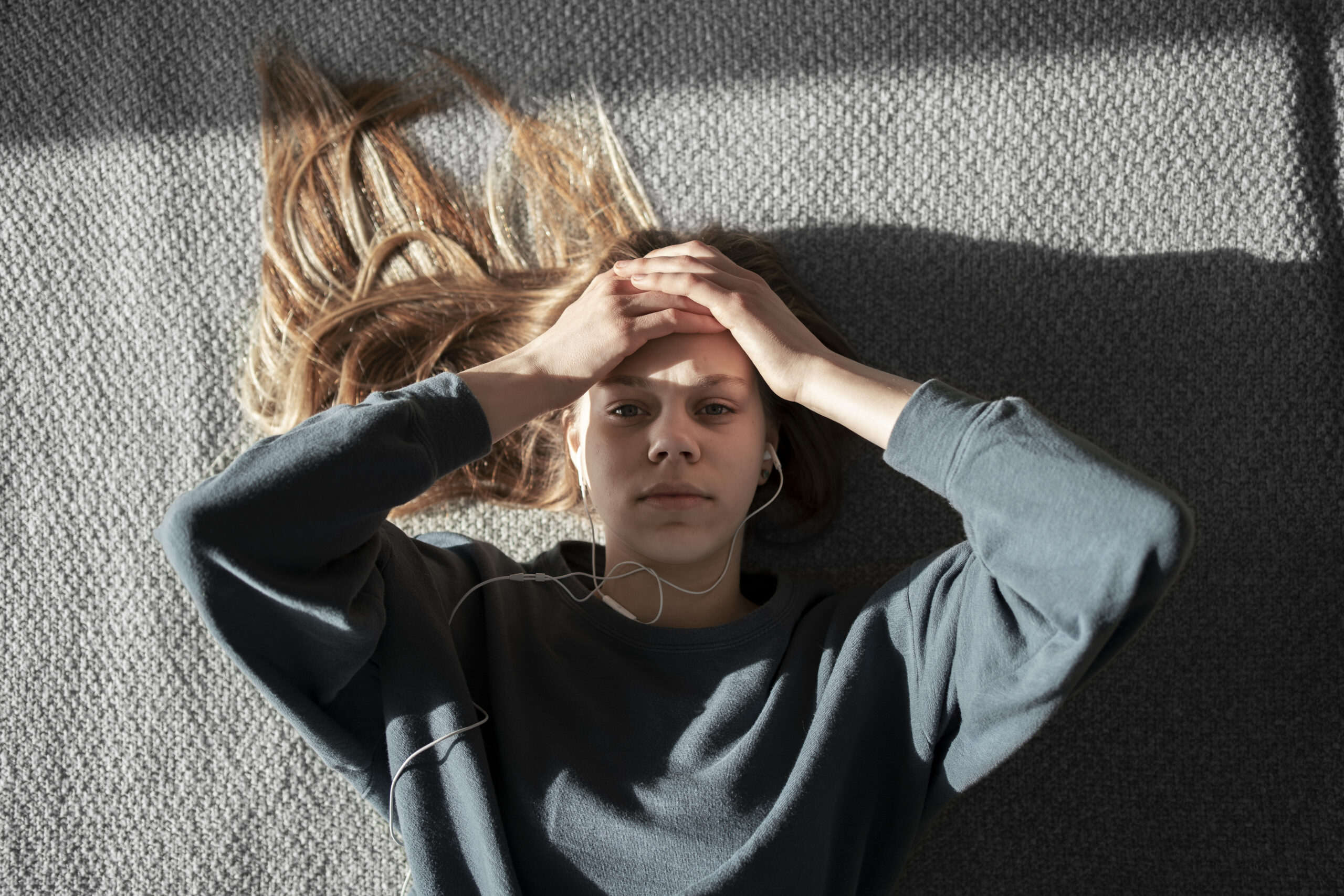 Sad Young Woman Home Scaled